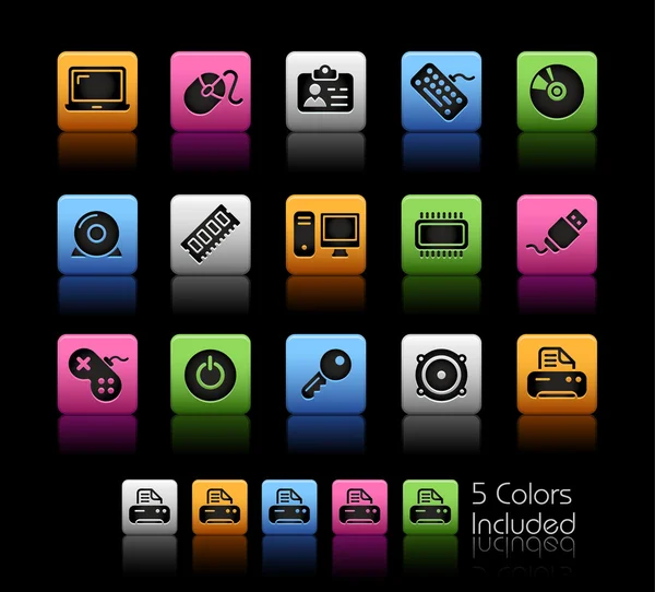 Ordenador y dispositivos / / Serie Colorbox — Archivo Imágenes Vectoriales