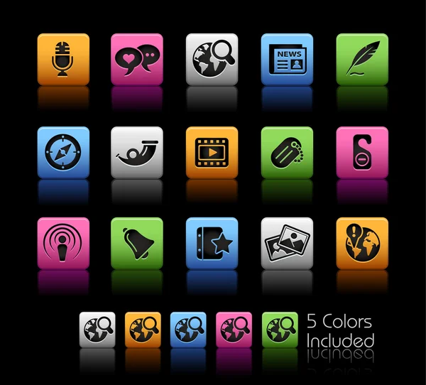 Sociální média / / Colorbox Series — Stockový vektor