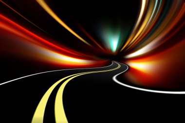 Abstract night acceleration speed motion clipart