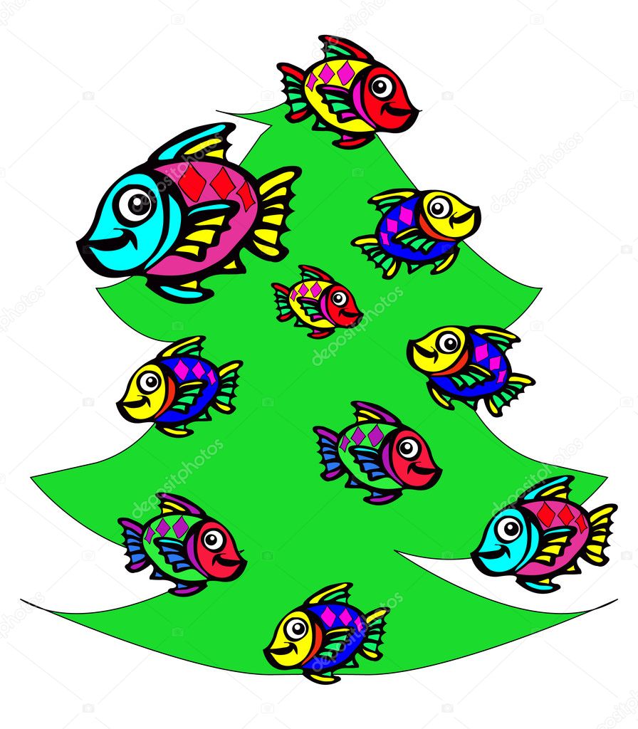 Fish at the Christmas tree