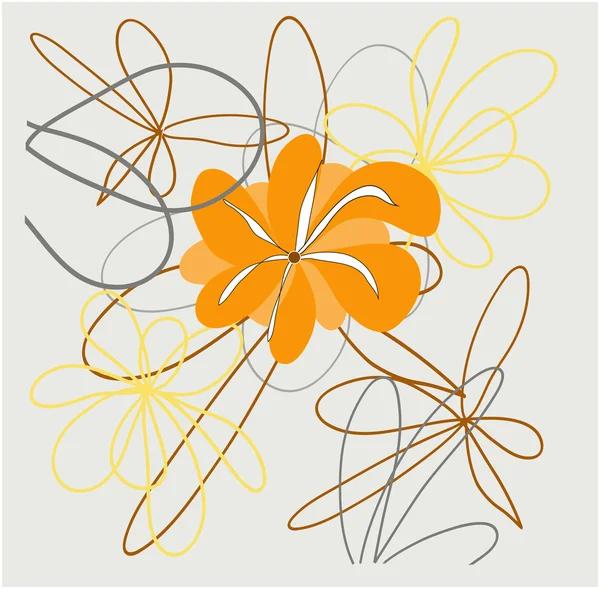 Design Art Fleur Abstrait Beauté Milieux Belle Nature Décoration Floral — Image vectorielle