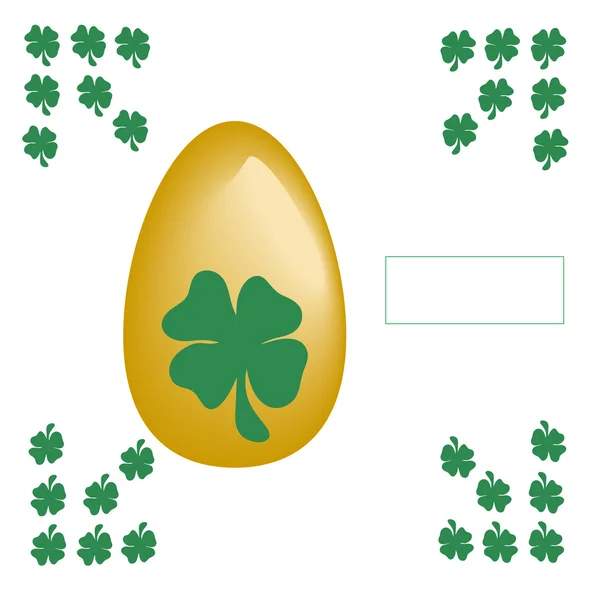 Velikonoční vajíčko s symbol Irska — Stockový vektor