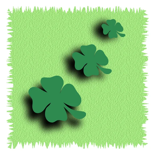 हिरव्या पार्श्वभूमीवर आयरिश प्रतीक — स्टॉक व्हेक्टर