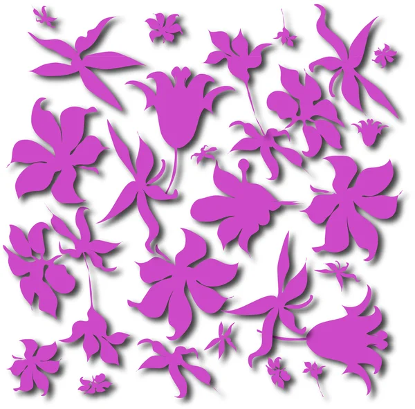 Lila virág dísz háttér — Stock Vector