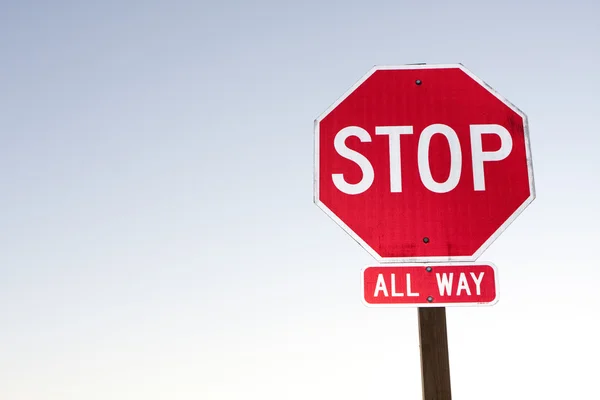 All Way Stop Sign # 1842 — Fotografia de Stock