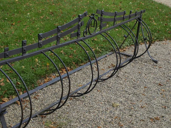 Fragment of metal rack for bicycles