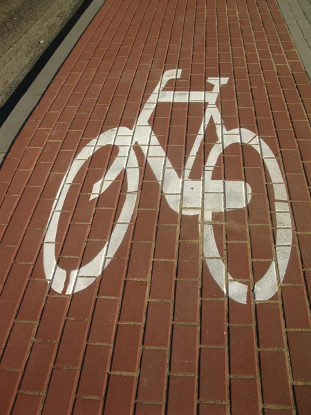 Sign on a bicycle — Stock Photo, Image