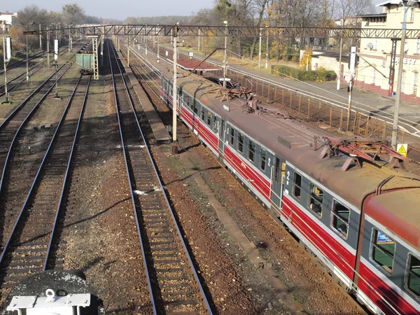 Tracks at a railway station — Stock Photo, Image