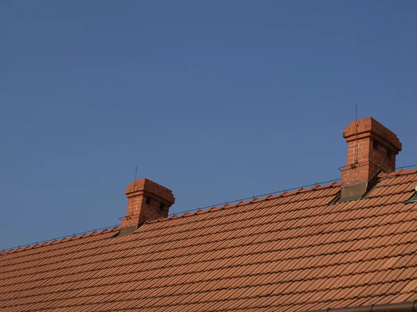 Red-brick chimneys — Stock Photo, Image
