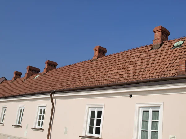 Red-brick chimneys — Stock Photo, Image