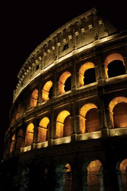 Colosseum at night clipart