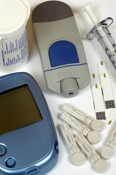 Diabetes self-test kit — Stock Photo, Image
