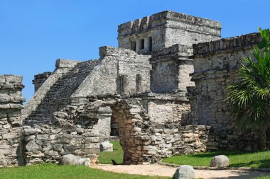 Mayan ruins of Tulum Mexico clipart