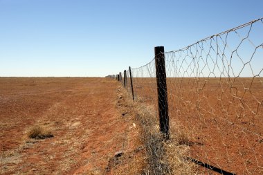 Australian outback Dingo fence clipart