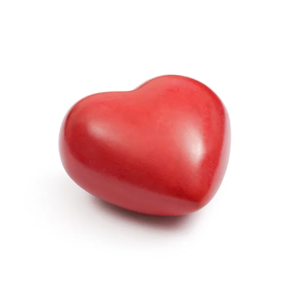 Czerwone serce z kamienia — Zdjęcie stockowe