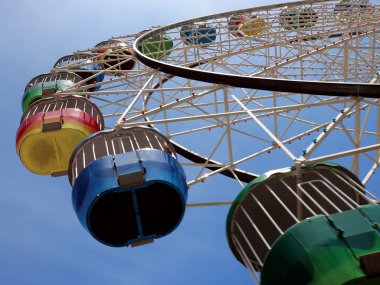 Colourful ferris wheel in Australia. Slight movement visible. clipart