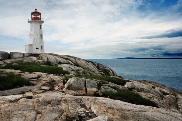 Der Leuchtturm Peggys Bucht Nova Scotia Canada — Stockfoto