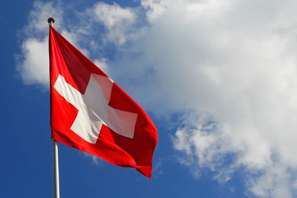 Švýcarská národní vlajka — Stock fotografie