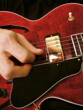 Electric guitar playing clipart