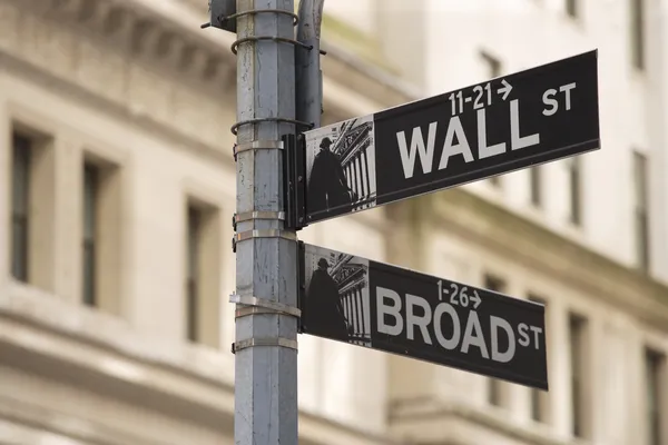 Panneau de Wall Street — Photo