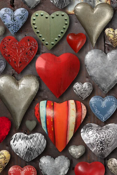 Coisas de metal em forma de coração — Fotografia de Stock