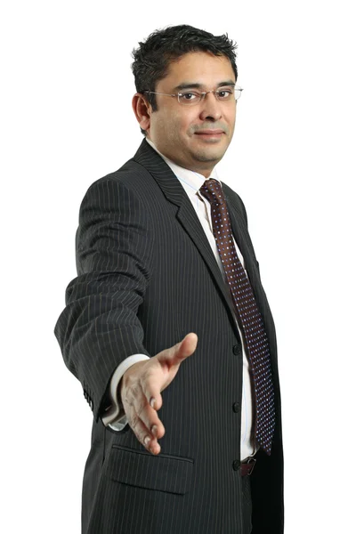 Indyjski biznesmen uścisk dłoni — Zdjęcie stockowe