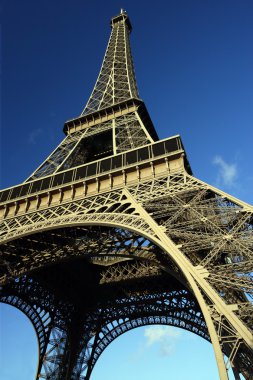 Looking up at the Eiffel Tower clipart