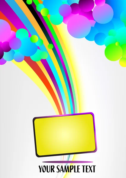Achtergrond met regenboog — Stockvector