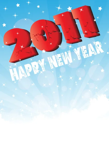 Feliz año nuevo 2011 — Archivo Imágenes Vectoriales