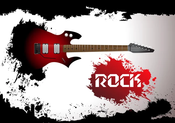 Векторный фон рок-гитары — стоковый вектор