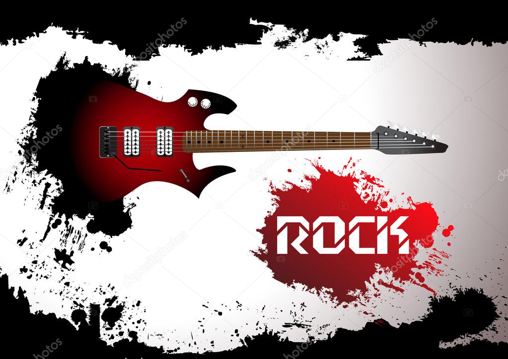 Vector rock guitar background