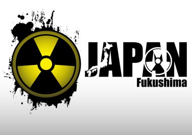 Abstract composition - concept. Radiation in Japan clipart