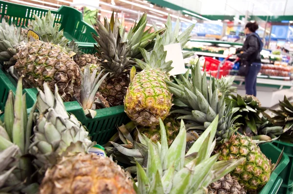 Yakın çekim ananas — Stok fotoğraf