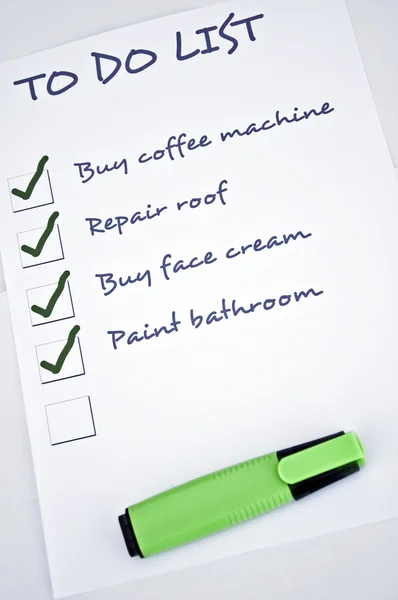 Blank box on to do list — Stock Photo, Image