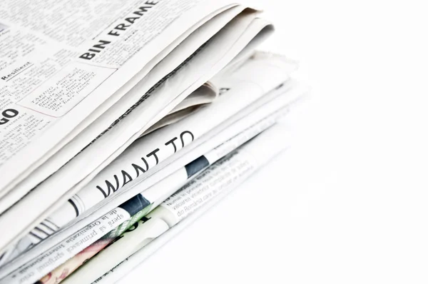 stock image Isolated newspapers