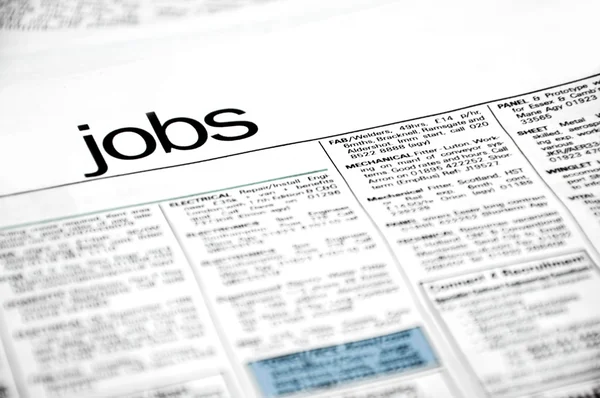 Jobs newspaper page