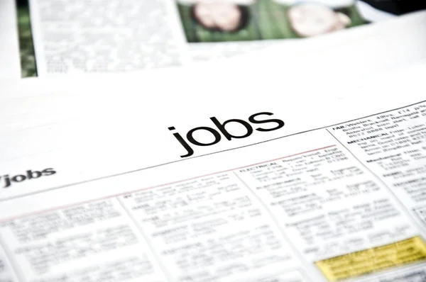 Pagina del giornale Jobs — Foto Stock