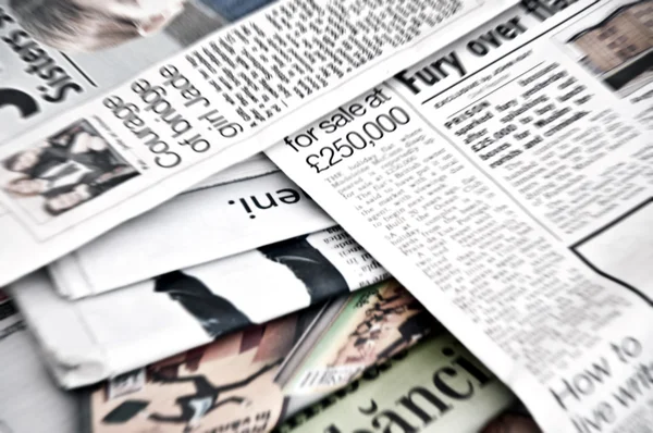 Bunch of newspapers — Stock Photo, Image