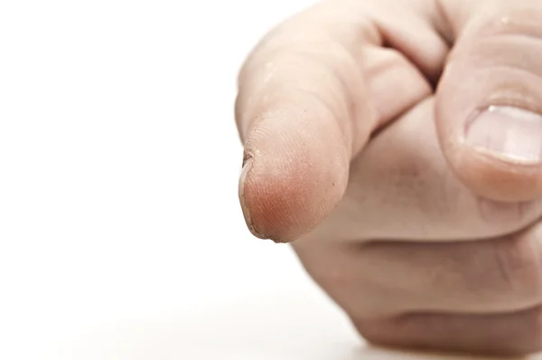 Isolerade Manliga Hand Med Finger Pekar — Stockfoto