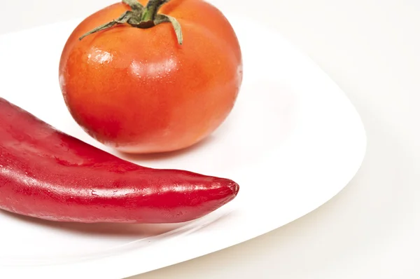 Peperoncino e pomodoro — Foto Stock