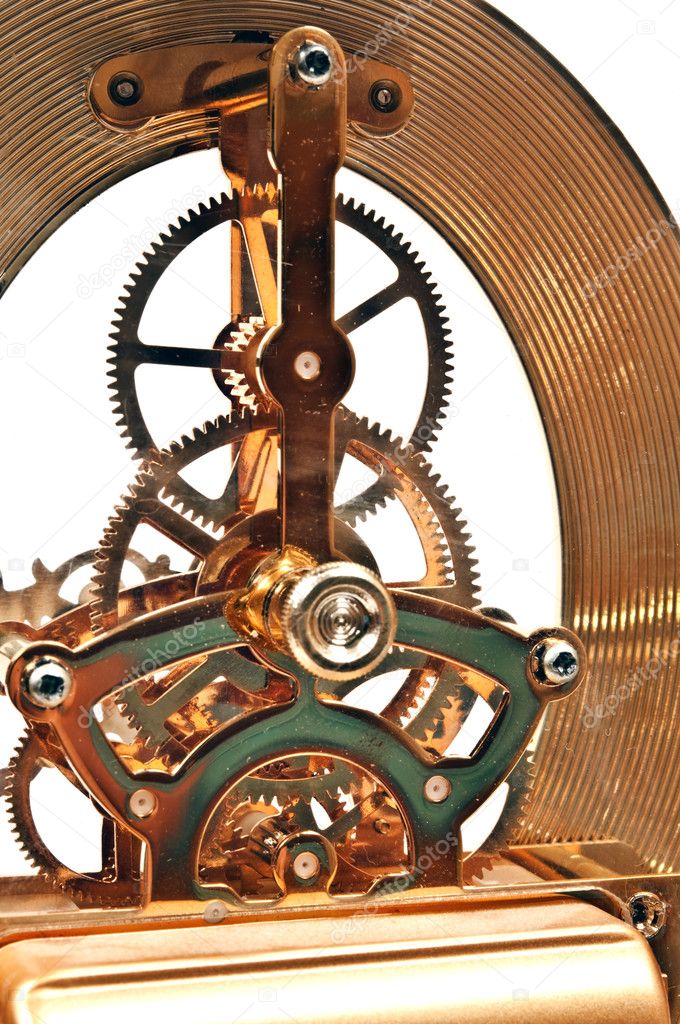Close up to clock mechanism
