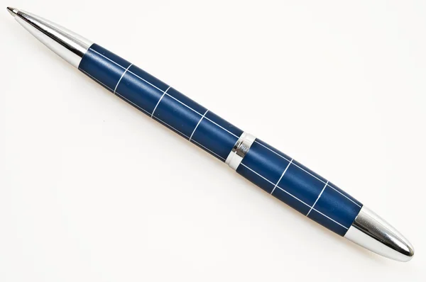 Długopis niebieski z bliska — Zdjęcie stockowe