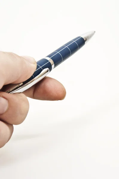 Синяя ручка — стоковое фото