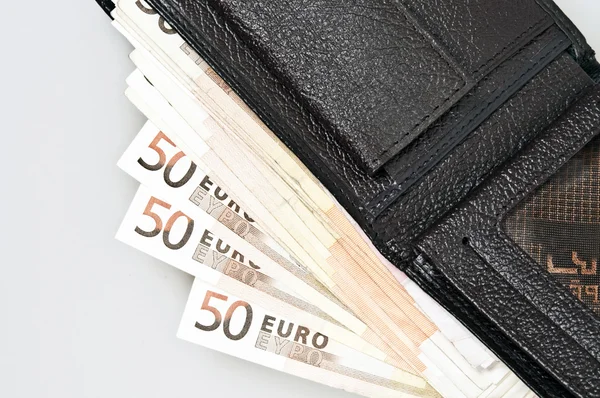 Plånbok Öppna Full Sedlar — Stockfoto