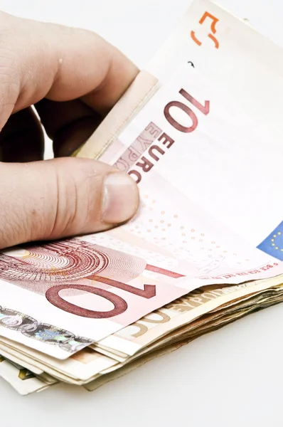 Cercano Los Billetes Euros —  Fotos de Stock