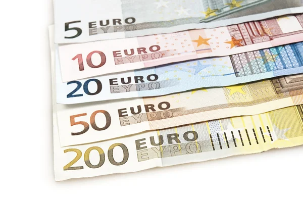 Perto Das Notas Euro — Fotografia de Stock