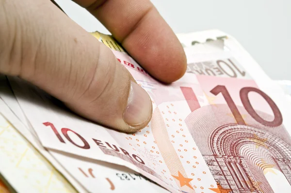 Cercano Los Billetes Euros —  Fotos de Stock