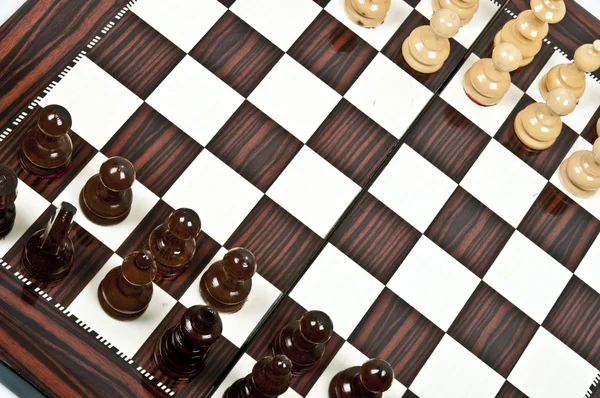 Closeup Šachové Figurky Šachovnici — Stock fotografie