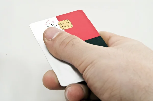 Male Hand Holding Credit Card — Stock Photo, Image