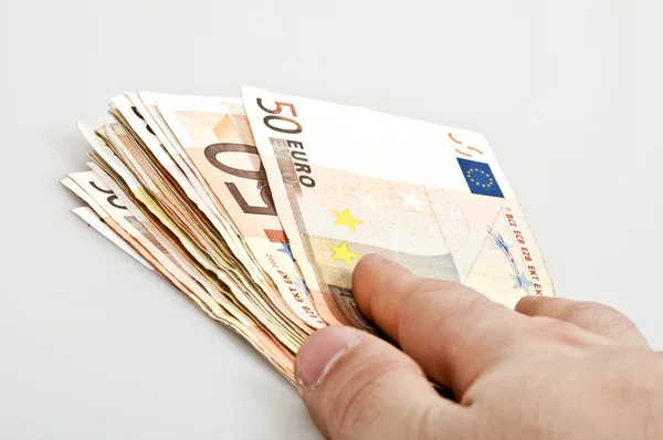 Vicino Alle Banconote Euro — Foto Stock